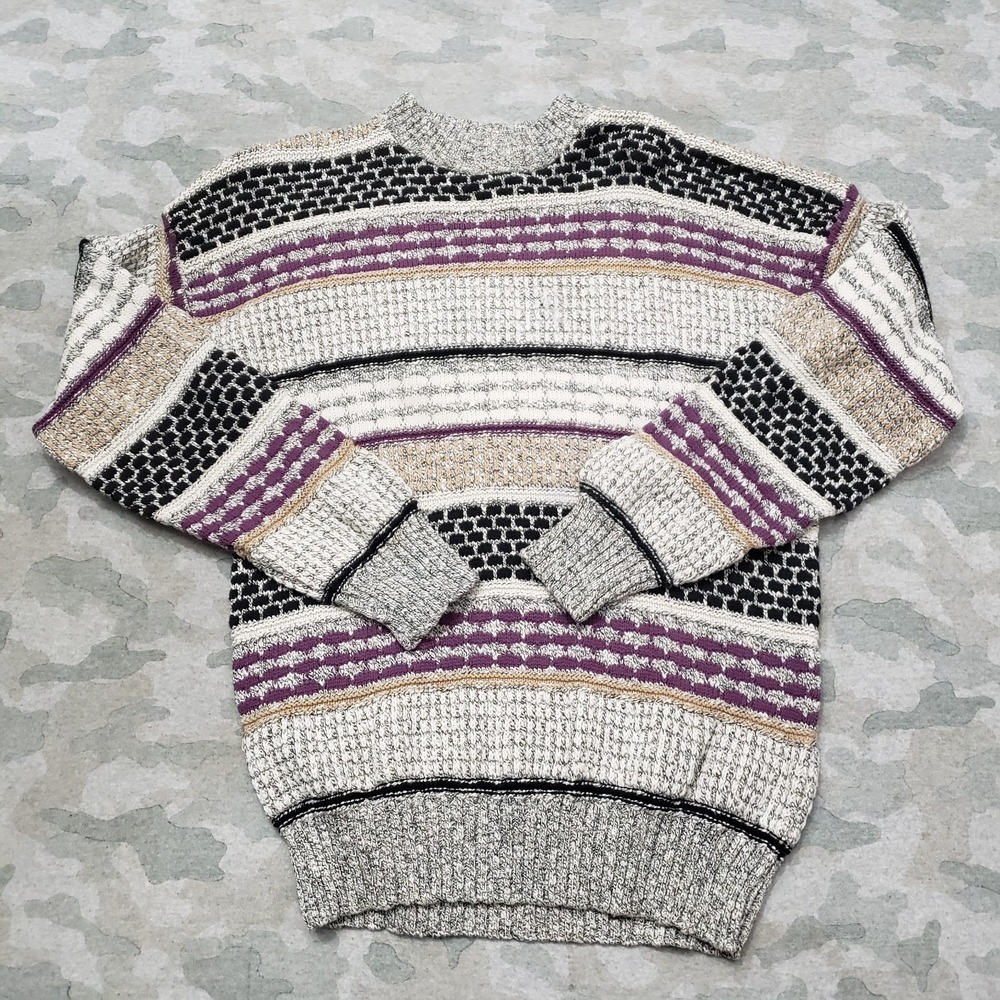 Vintage Private Club Sweater Mens Small Multicolor Pullover Long Sleeve